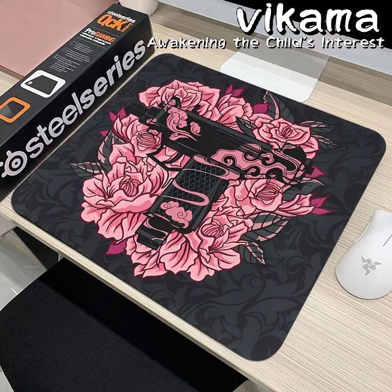 Chinese Waking Lion Style Diatomite Mouse Pad, Personal Use Gaming Chicken CS-GO Pad Bottom Non-slip Washable Rubber Pad