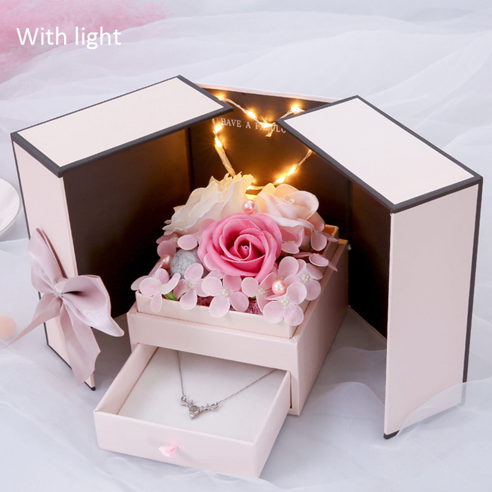 Lámpara rosa Caja de regalo Navidad Día de San Valentín Regalo creativo