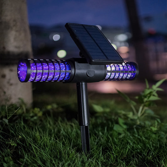 Lámpara antimosquitos para jardín al aire libre, lámpara LED UV, anillo repelente de insectos a prueba de agua IP65, lámpara antimosquitos recargable automática Sunshine/USB