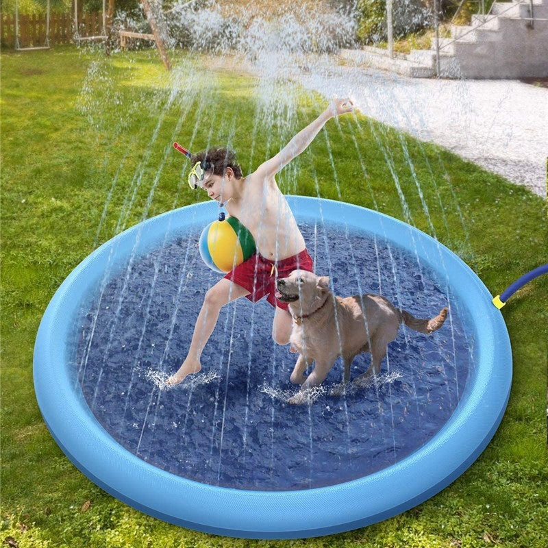 Tapis anti-éclaboussures antidérapant pour enfants et animaux de compagnie, jouets aquatiques d'extérieur pour piscine, tapis de jeu amusant pour fontaine d'arrière-cour