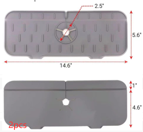 Tapis absorbant de robinet de cuisine en Silicone, protection contre les éclaboussures d'évier, capteur d'éclaboussures de robinet en Silicone, protecteur de comptoir pour salle de bains, Gadgets de cuisine