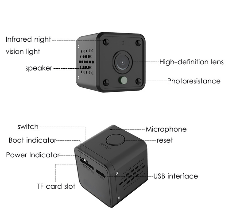 Cámara remota elegante de Wifi de la cámara de vigilancia del desgaste elegante de la cámara de la visión nocturna de HD