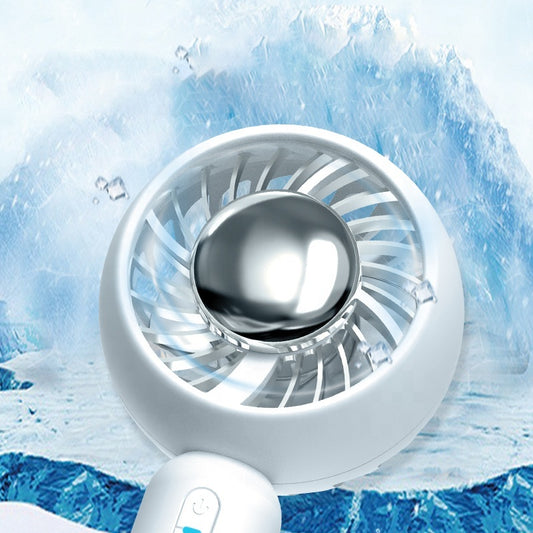 New Iced Semiconductor Refrigeration Fan Mini Silent Portable Desktop Handheld Turbo Outdoor Fan