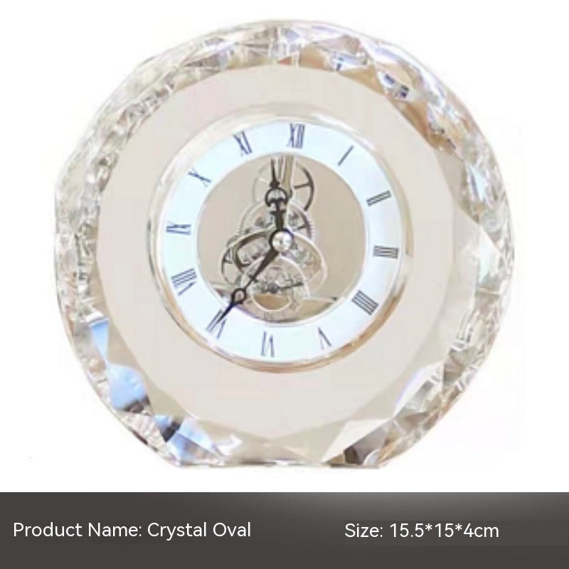 Crystal Clock Mechanical Ornament Soft Decoration