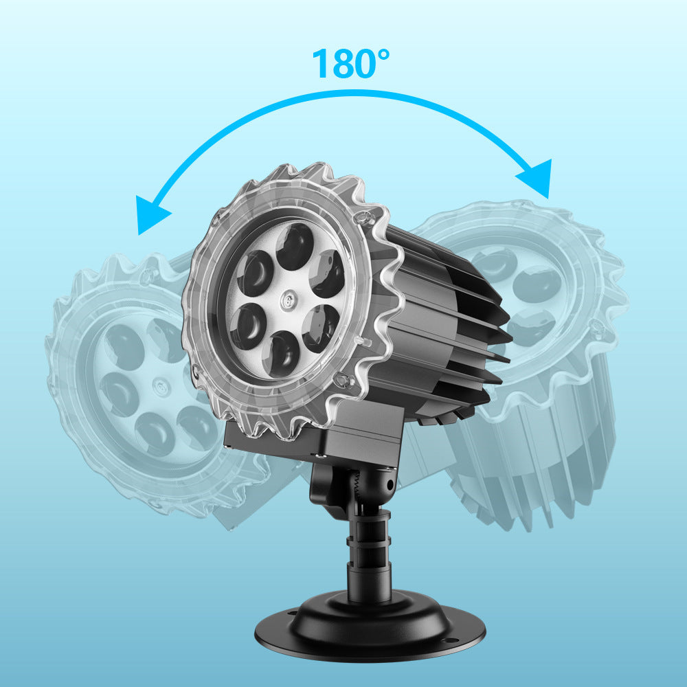 Lampe de projection de flocon de neige étanche pour extérieur