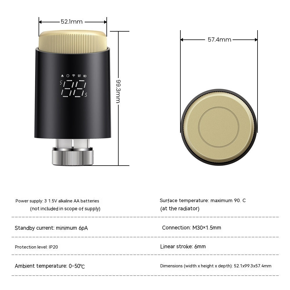 Graffiti Wifi Thermostatic Valve Mobile App Remote Control Smart Temperature Controller