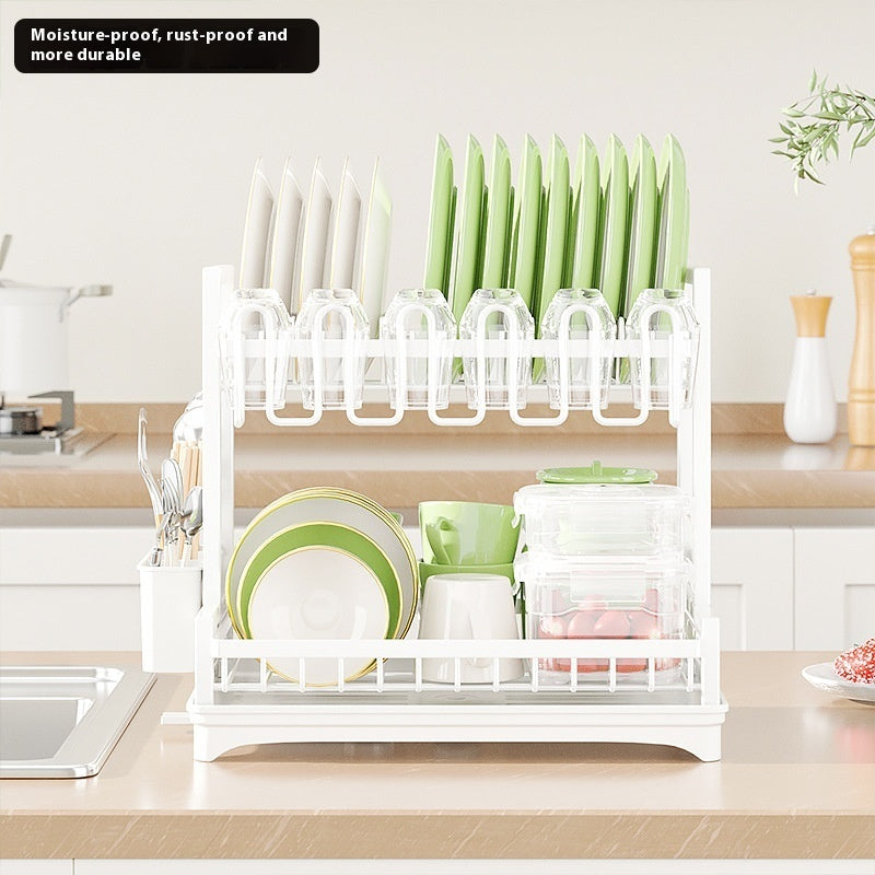 Kitchen Multi-functional Storage Rack Hanging Cup Drain Basket