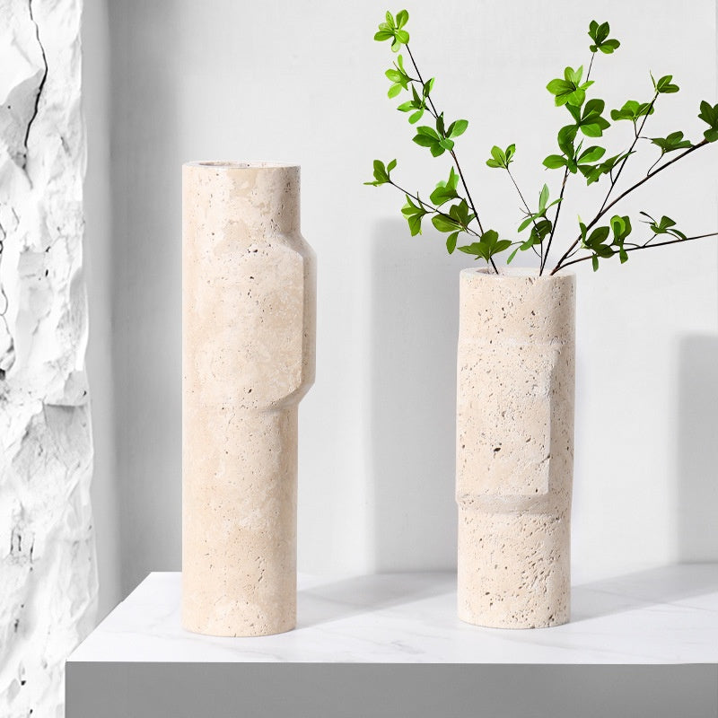 Modern Light Luxury Natural Marble Vase Decoration