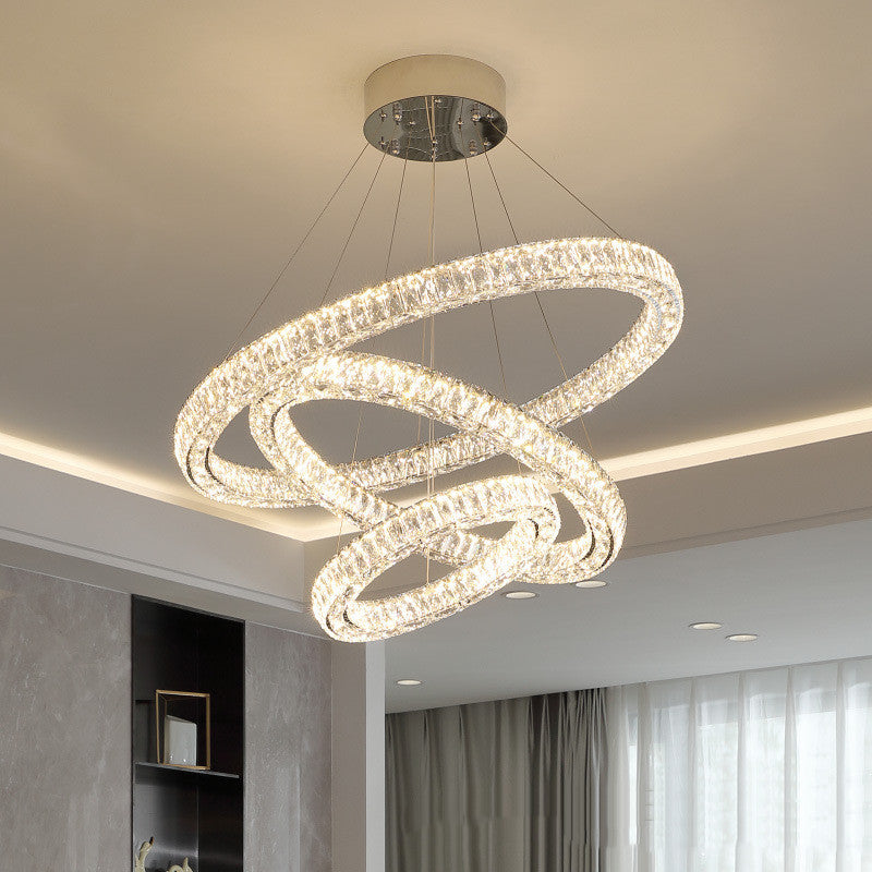 Light Luxury Crystal Chandelier Living Room