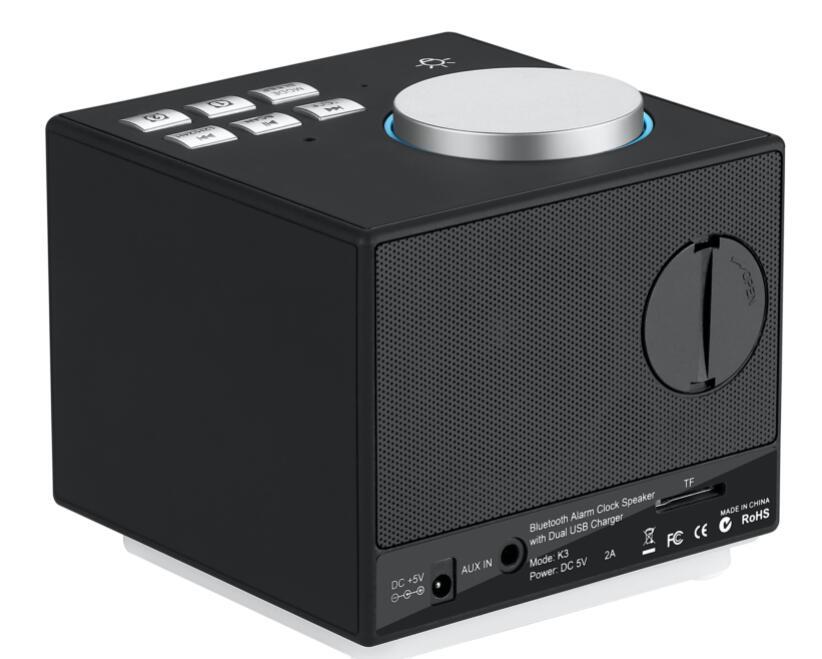 Altavoz Bluetooth Despertador colorido Radio Temperatura inteligente