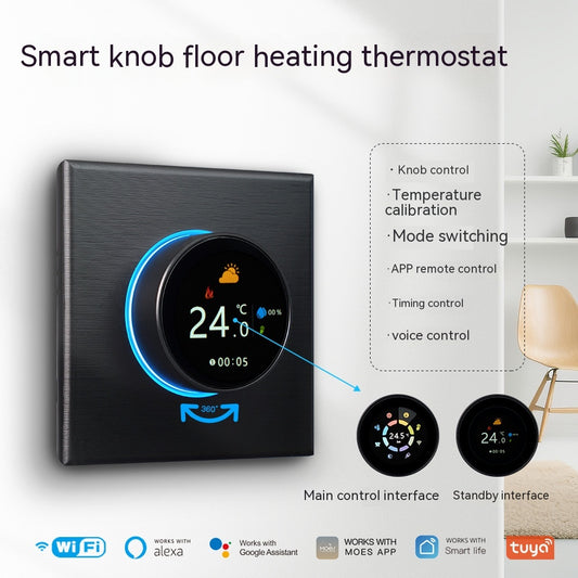 Thermostat en plastique pour chauffage au sol, synchronisation de l'intelligence numérique