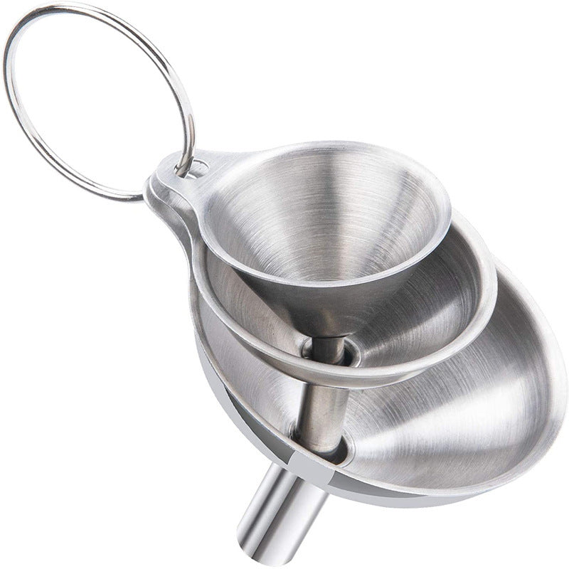 Funnel Household Stainless Steel Large Diameter Kitchen Oil Hopper Suit