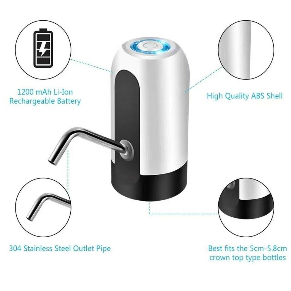 Bouteille d'eau distributeur universel automatique électrique 5 gallons USB distributeur d'eau USB bouteille d'eau potable automatique