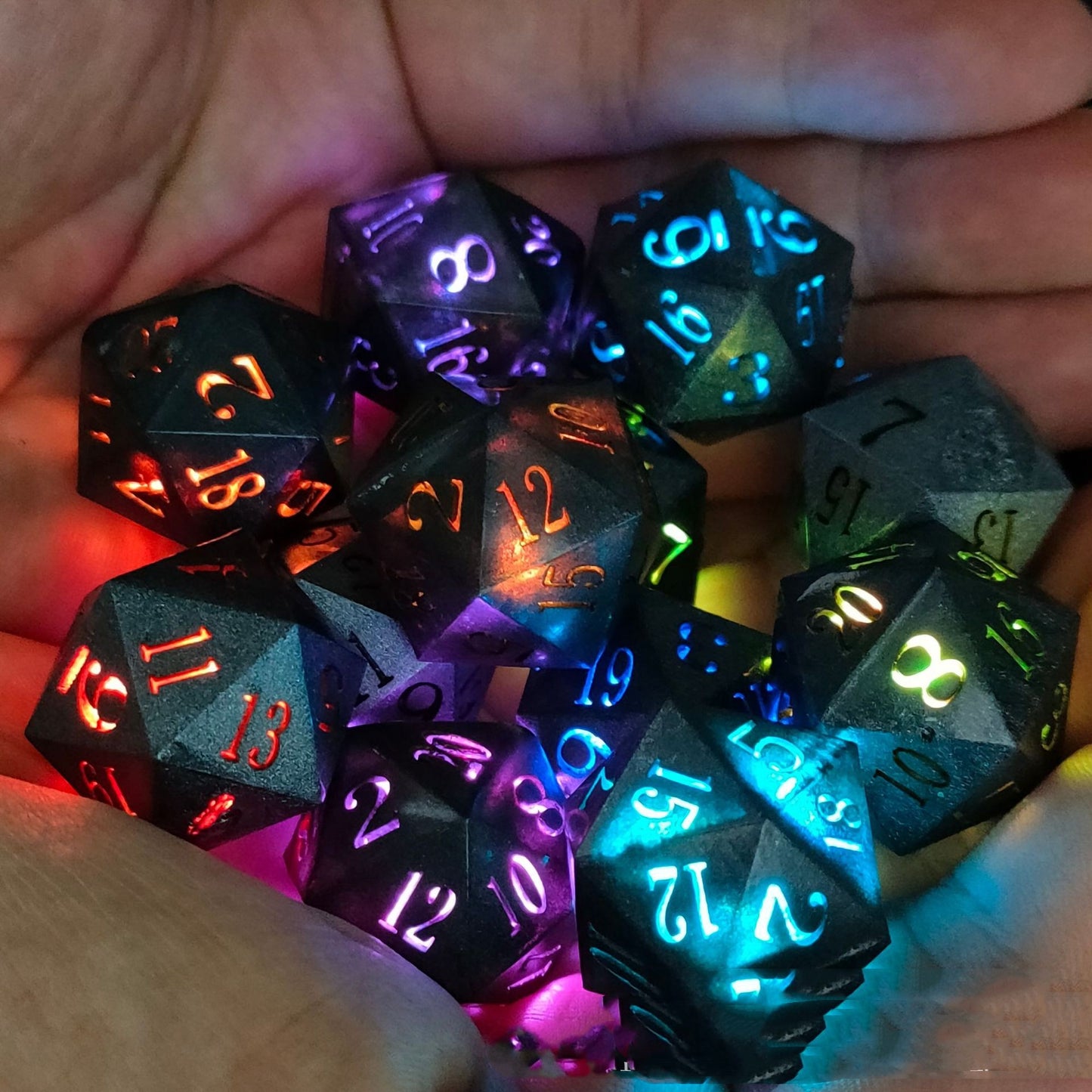 Colorful Multi-sided Electronic Toy Luminous Dice