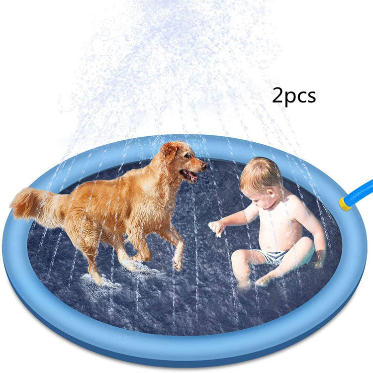 Tapis anti-éclaboussures antidérapant pour enfants et animaux de compagnie, jouets aquatiques d'extérieur pour piscine, tapis de jeu amusant pour fontaine d'arrière-cour