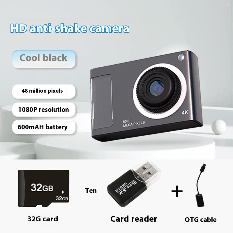 CCD Campus Small Camera 4800W Flash Lamp Front And Rear Dual Camera Ultra HD