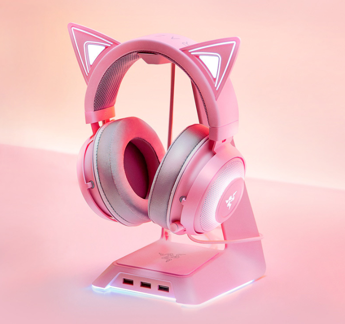 Auriculares con forma de gato resplandecientes