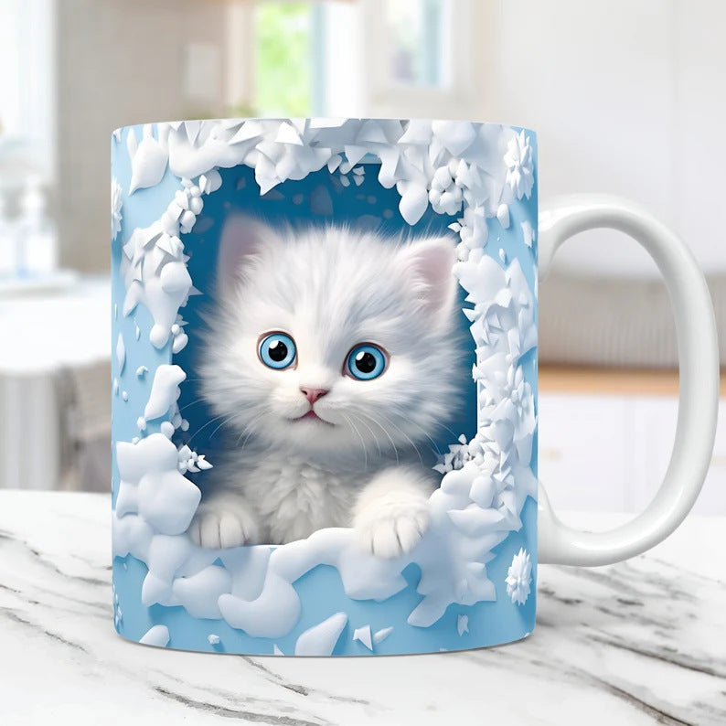 Cat Hollow Wall Ceramic Coffee Mug