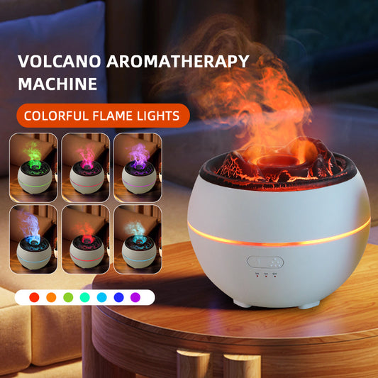 Humidificador de aromaterapia de escritorio doméstico con difusor de aroma de llama