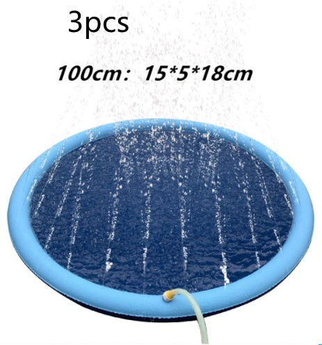 Tapis anti-éclaboussures antidérapant pour enfants et animaux de compagnie, jouets aquatiques d'extérieur pour piscine, tapis de jeu amusant pour fontaine d'arrière-cour