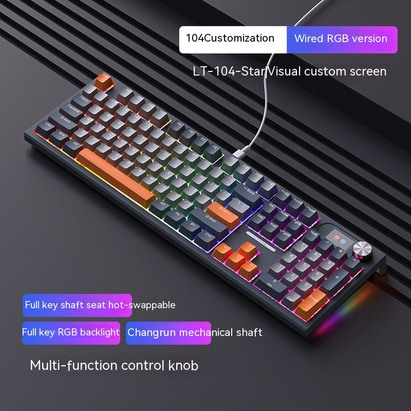 Teclado mecánico inalámbrico Bluetooth de tres modos