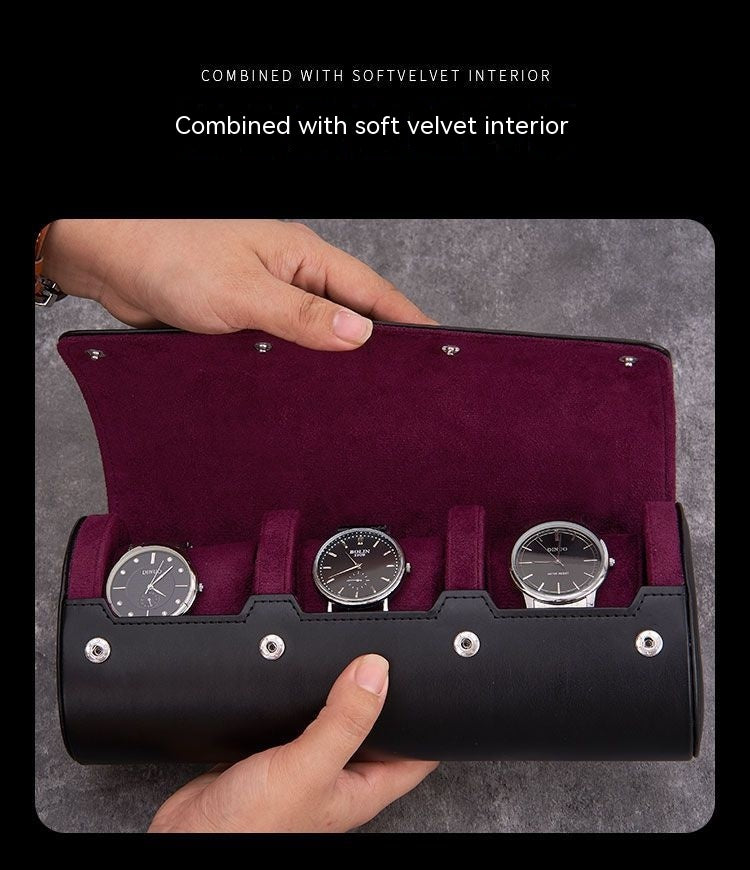 High-end Leather Couple Jewelry Travel Portable Storage Box