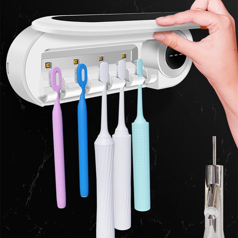 Porte-brosse à dents mural, porte-stérilisateur UV intelligent, distributeur de dentifrice, presse-agrumes pour accessoires de salle de bains