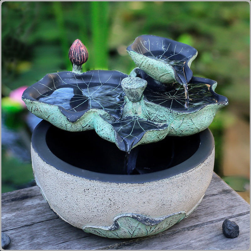 Water Fountain Resin Bonsai Decoration