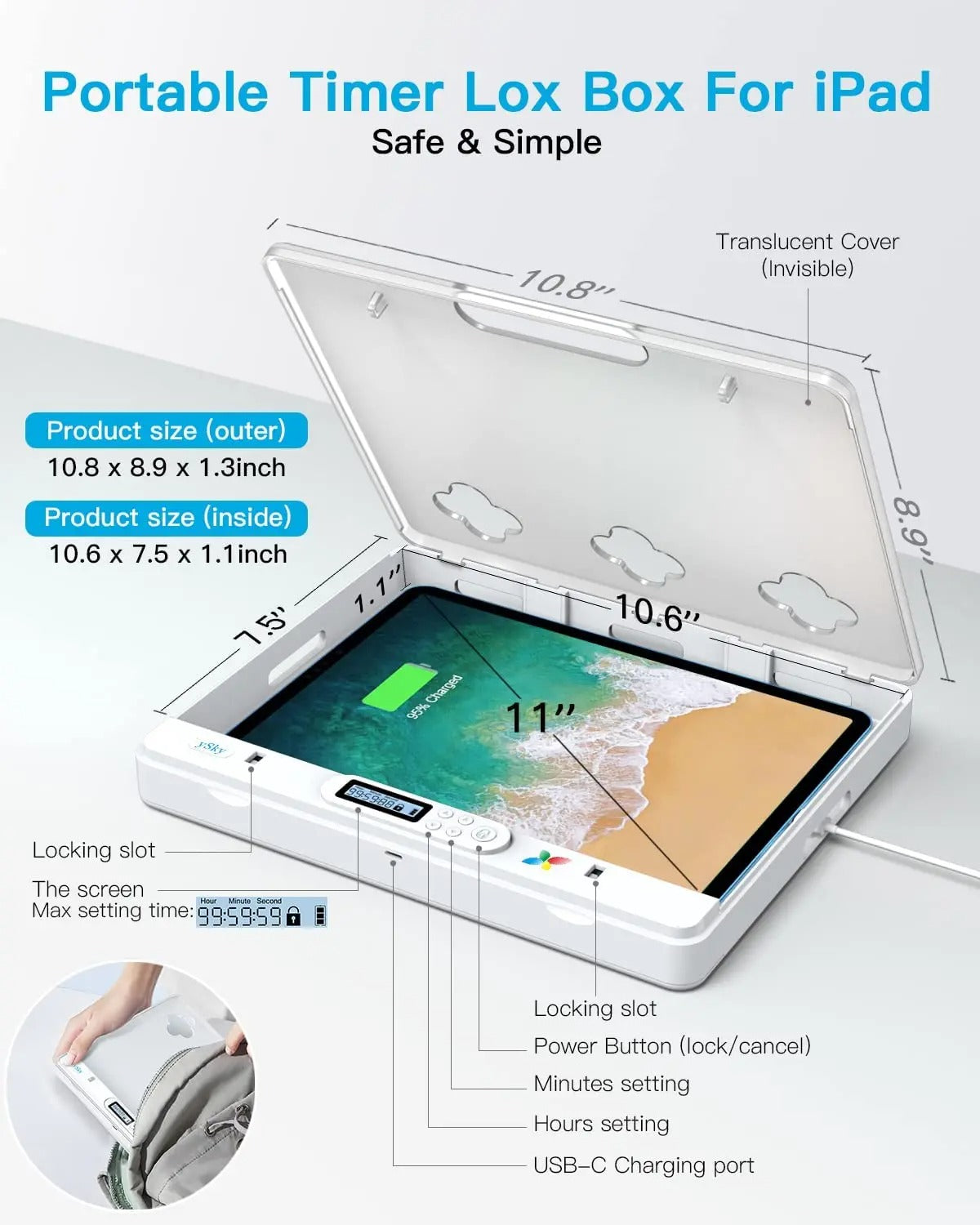 Boîte de synchronisation pour téléphone portable, gestion du temps, autodiscipline