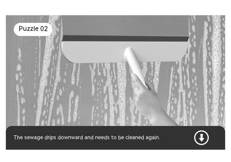 Balai d'essuie-glace en verre à pulvérisation d'eau, outils de nettoyage spéciaux pour l'entretien ménager