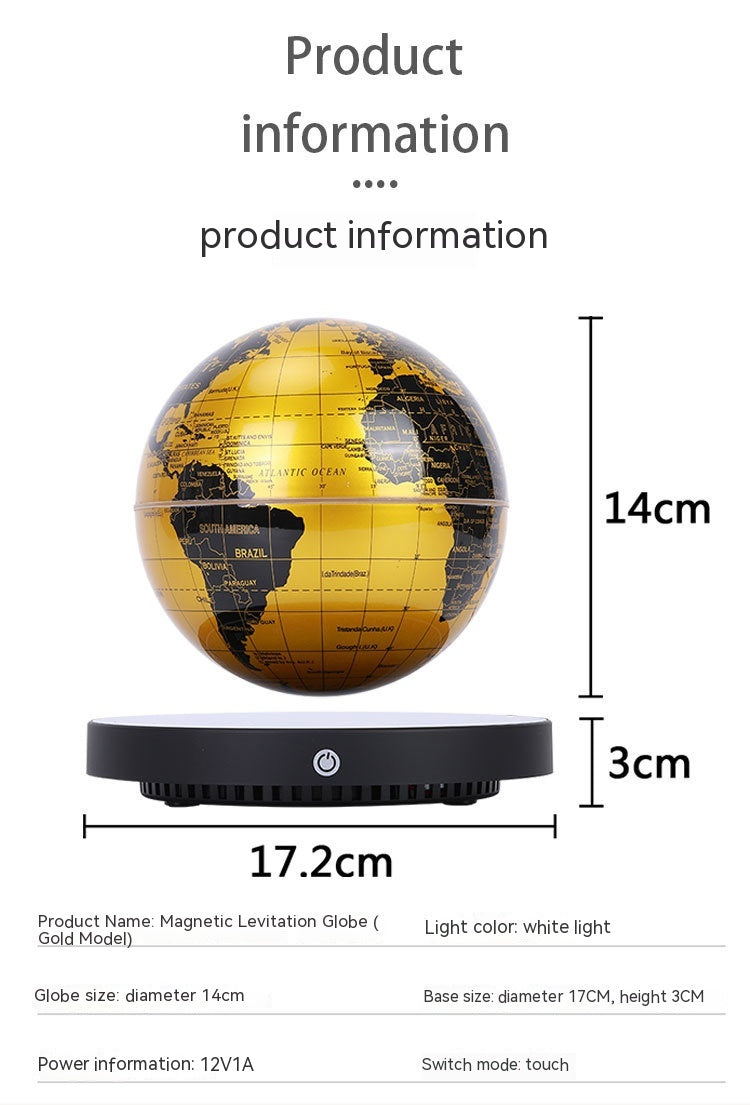 Luz nocturna 3D con globo de levitación magnética