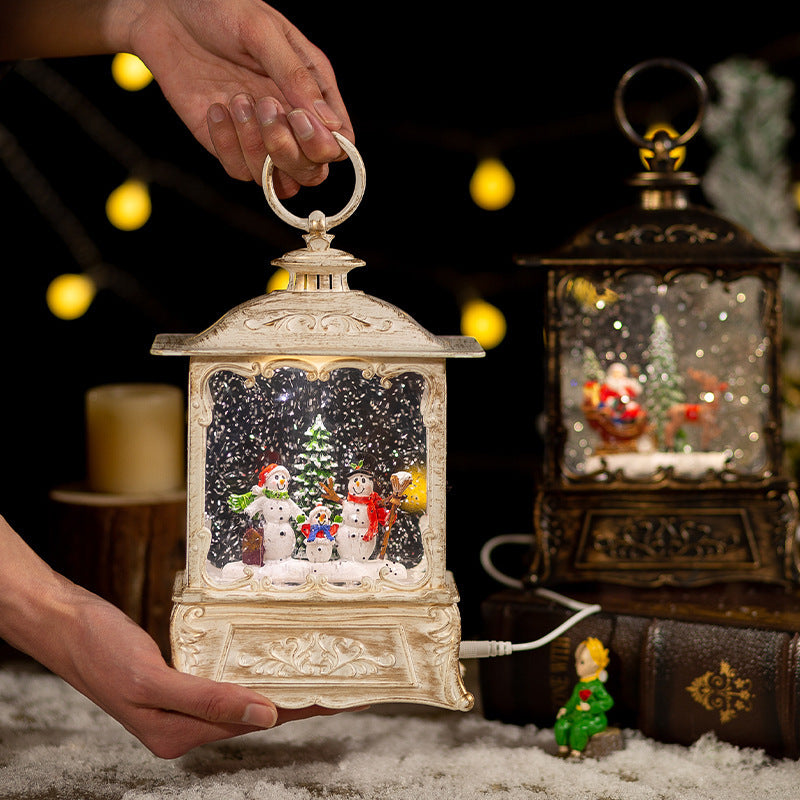 Décoration de boîte à musique en forme de boule de cristal pour Noël