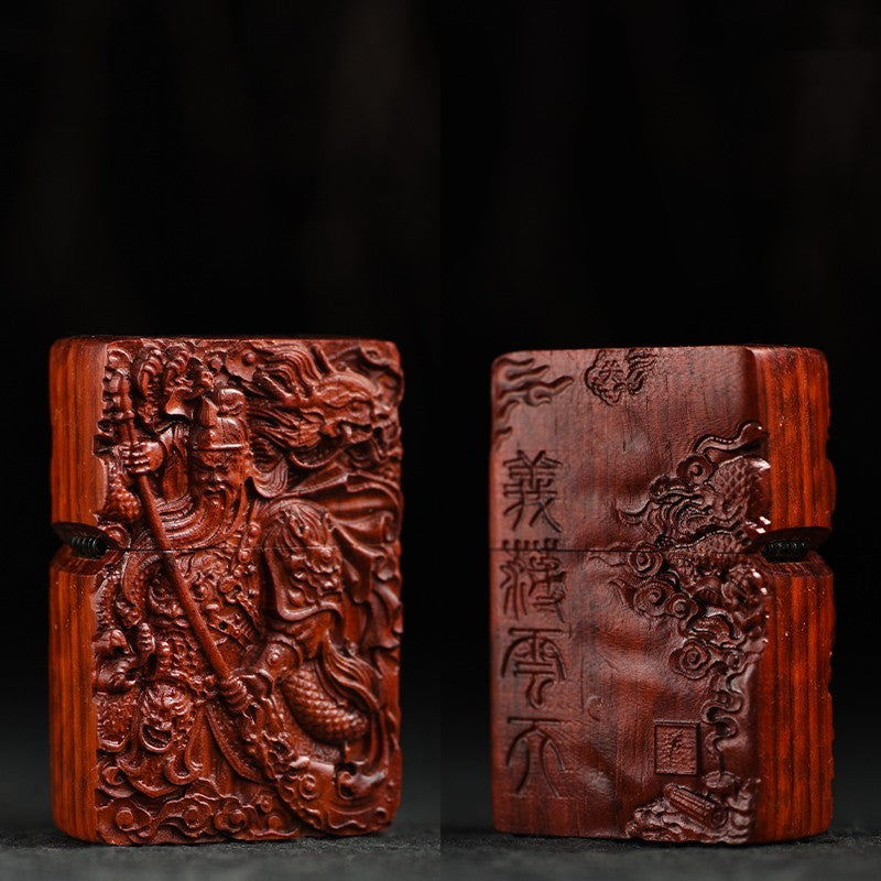 Wood Carved Windproof Lighter Gift