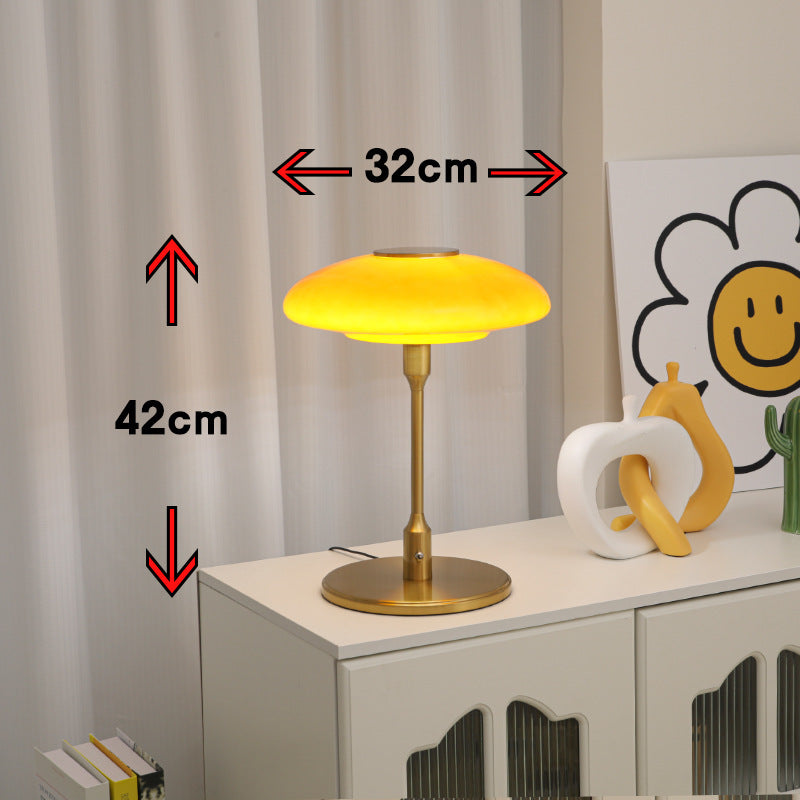 Lámpara de ambiente vintage niquelada para mesita de noche de dormitorio