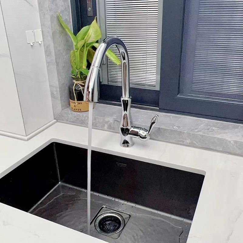 French Retro Pull Faucet Copper Classical Faucet Kitchen Sink Vegetable Basin Creative Hot And Cold Water Head