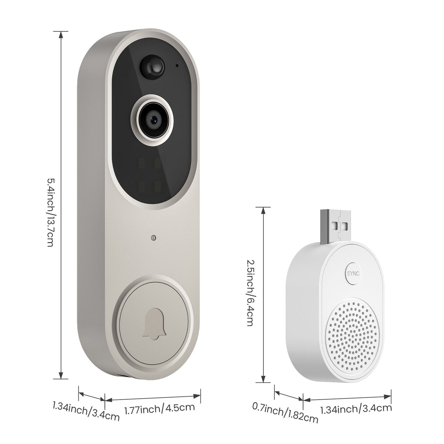 Cámara inalámbrica con timbre visual inteligente M50