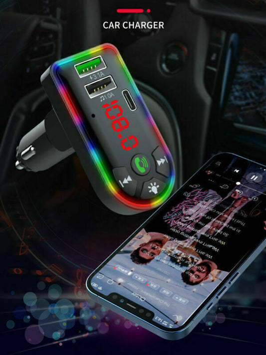 Reproductor MP3 Bluetooth 5,0 para coche, transmisor FM, Radio 3.1A, adaptador de cargador rápido, lotes