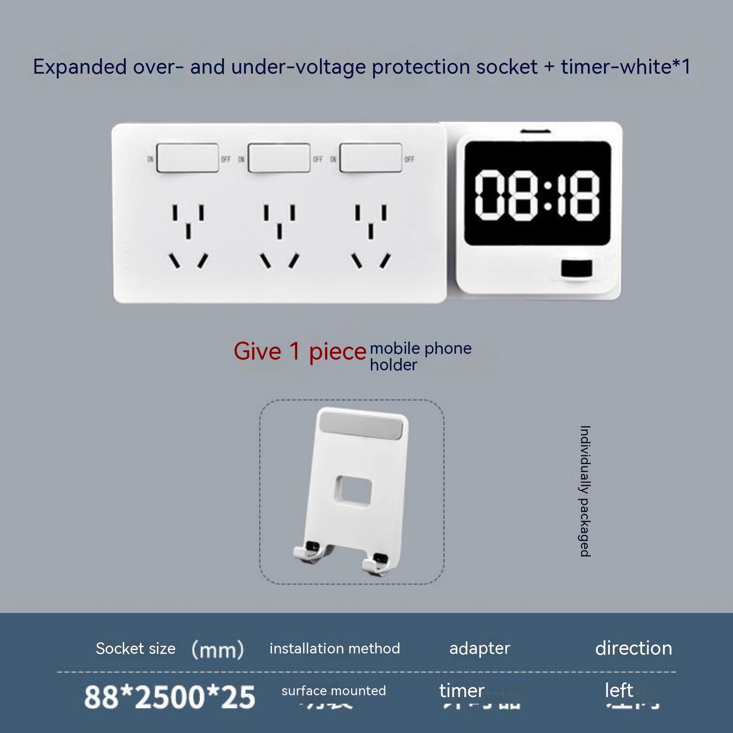 Multi Functional Extension Wiring Free Safety Socket