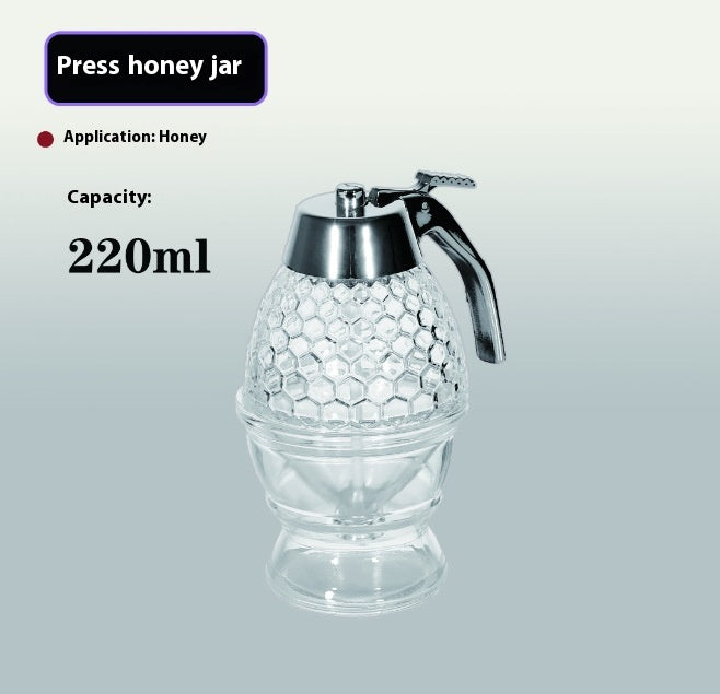 Glass Honey Pot Gift Pressing Honey Portable Storage Bottle