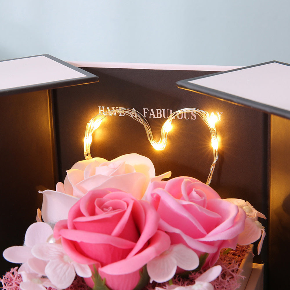 Coffret cadeau lampe rose Noël Saint Valentin Cadeau créatif