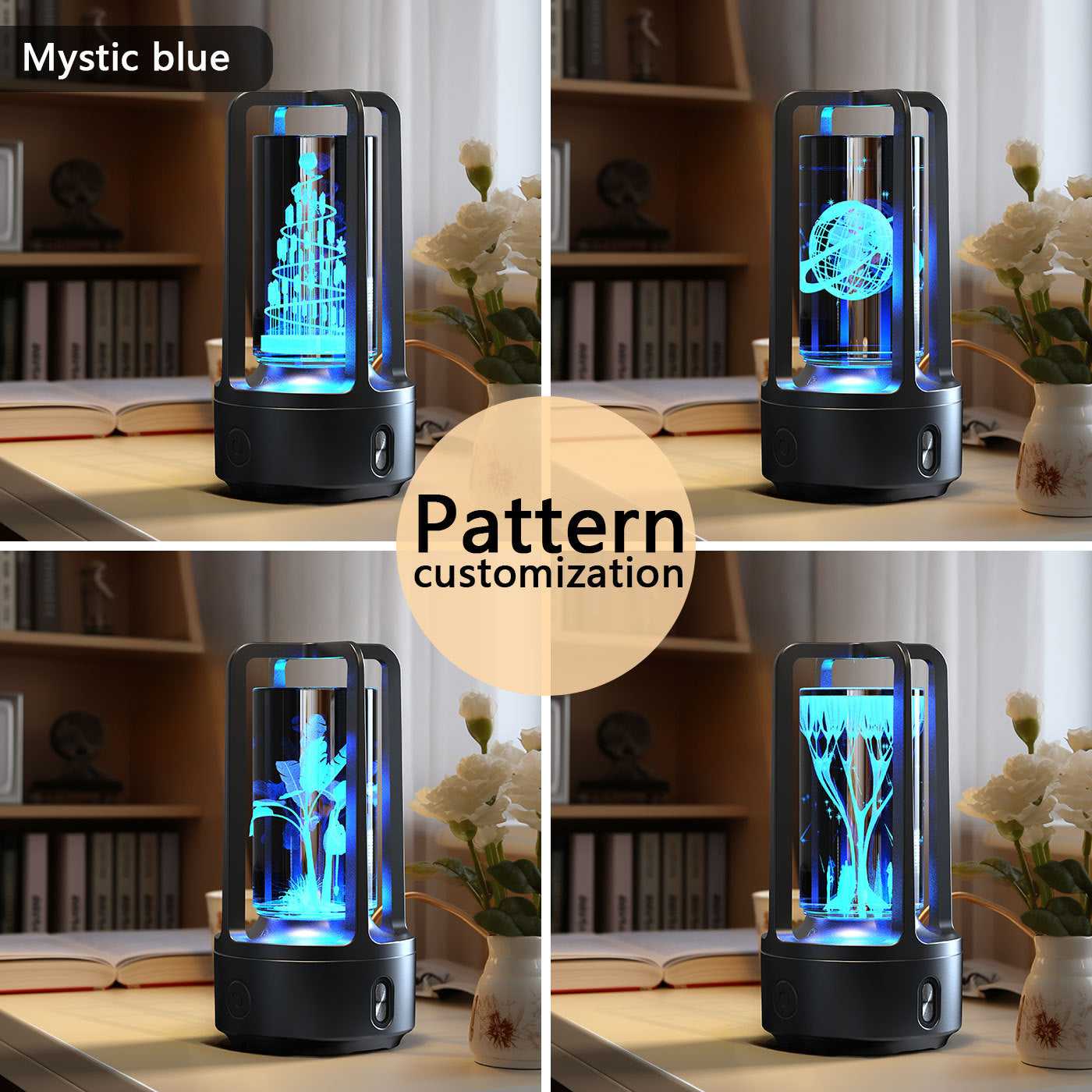 Lampe en cristal acrylique audio créative 2 en 1 et haut-parleur Bluetooth Cadeau de Saint-Valentin Lampe de nuit tactile