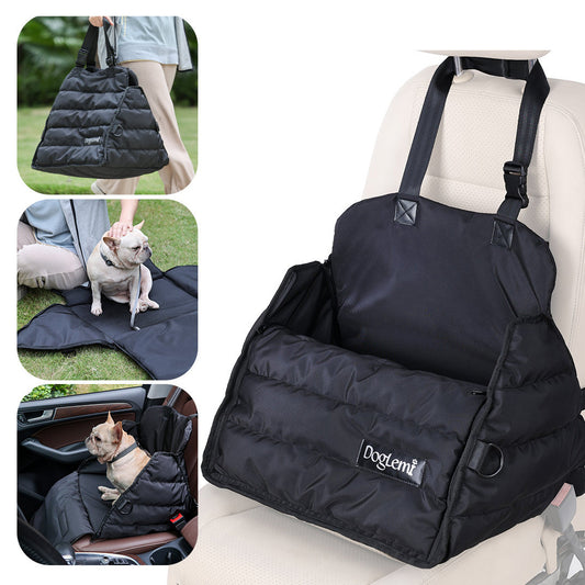 Bolsa de coche para mascotas, asiento delantero y trasero para coche, almohadilla para coche para perros, multifuncional, antisalpicaduras, bolsa para mascotas de otoño e invierno