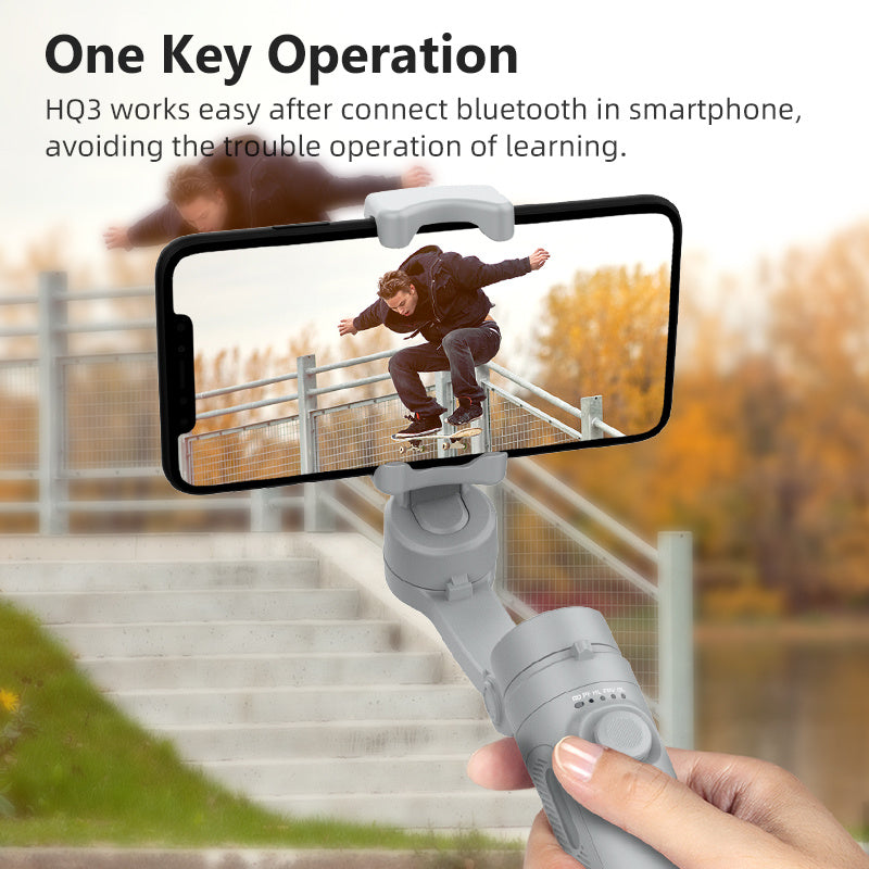 Mobile Phone Handheld Bluetooth Stabilizer Three-axis Anti-shaking Head Stabilizer