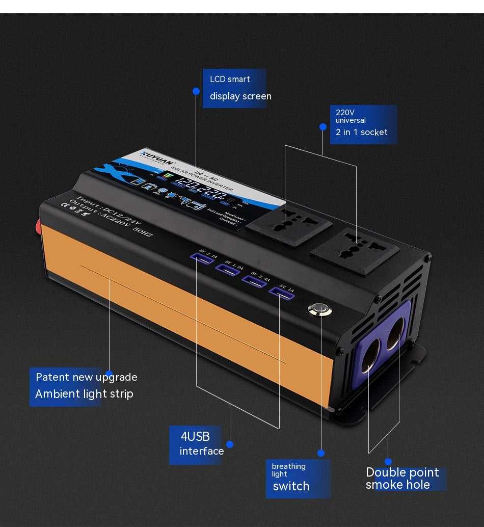 Vehicle Inverter Seven-color Ambience Light Converter