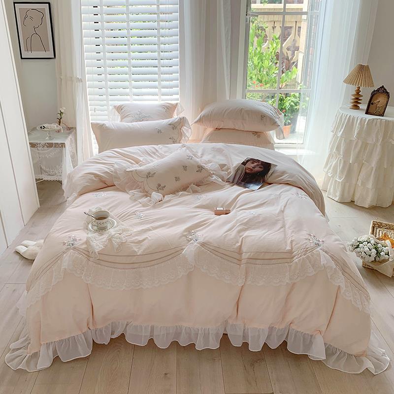 All Cotton Washed Cotton Four-piece Bedding Set