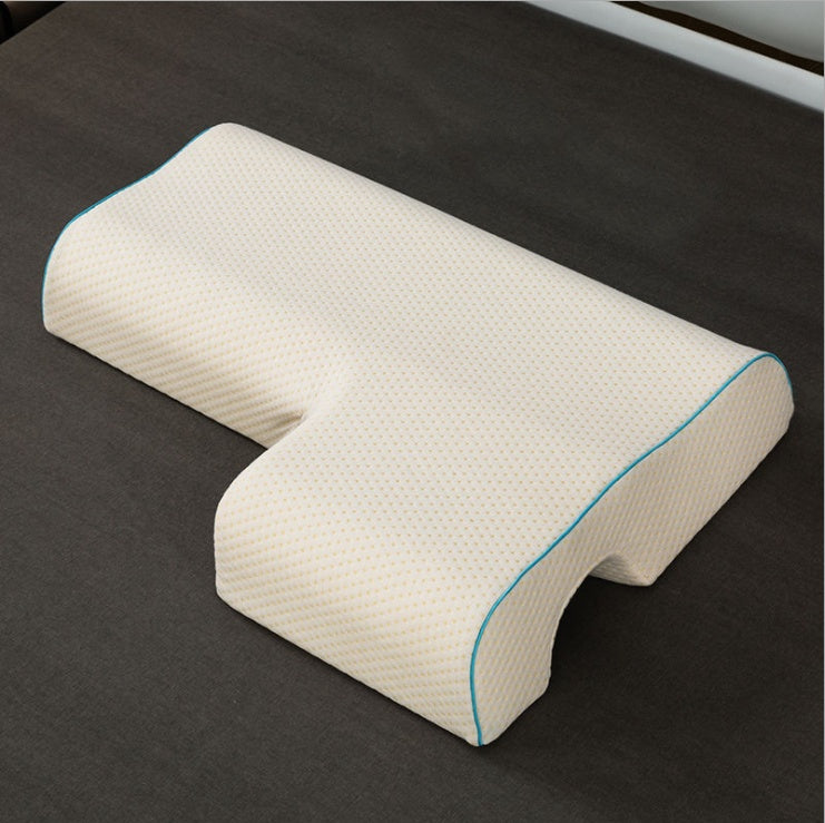 Almohada para parejas, almohada arqueada para abrazar con espuma viscoelástica de rebote lento para almohada de mano con reposabrazos