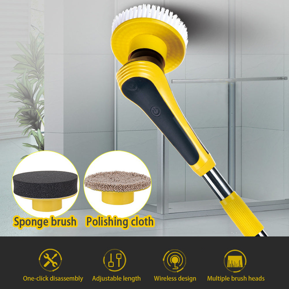 Cepillo de limpieza para suelo de baño, cepillo de limpieza eléctrico, cepillo ajustable inalámbrico