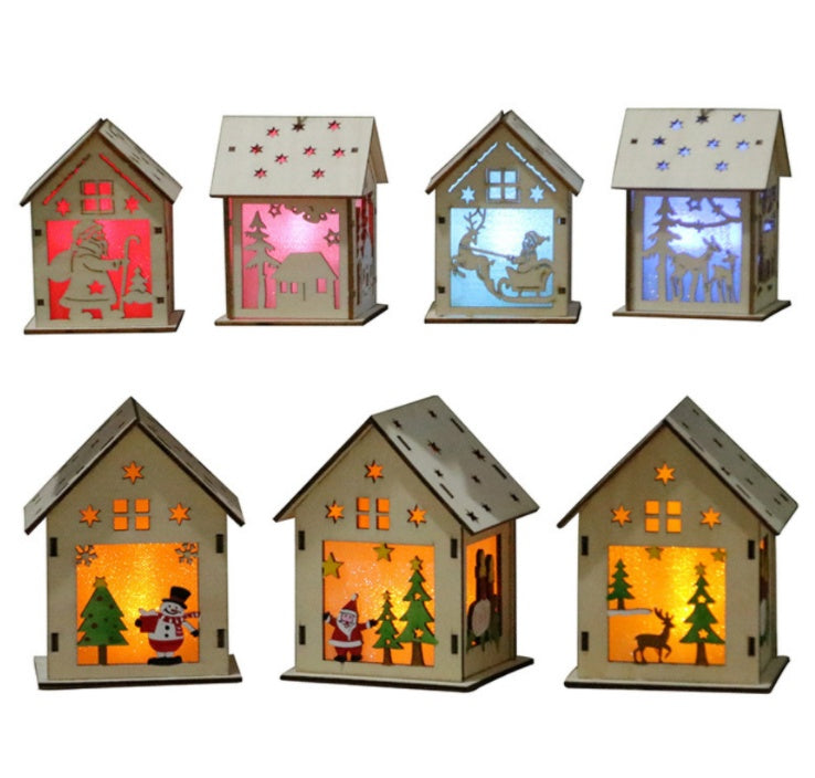 Christmas Led Light Wood Decoration