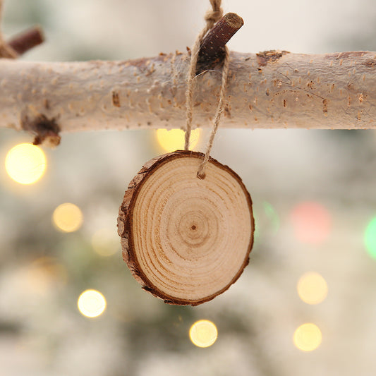 Pendentif décoratif créatif en bois massif pour Noël