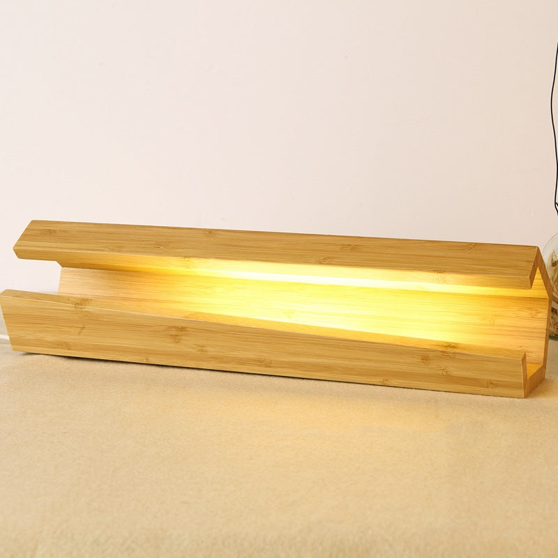 lampe à cinq branches en bois 